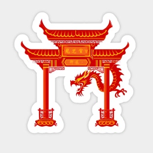 Dragon Festival: Lunar Celebration, Festive Art, and Asian Traditions Sticker